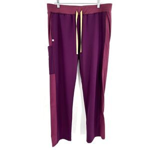 FIGS Women's Livingston Purple Two Tone Classic Straight Scrub Pants XL Tall